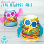 Paper Owl Crafts Quick And Easy Yarn Wrapped Owl Craft paper owl crafts|getfuncraft.com
