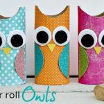 Paper Owl Crafts Toilet Paper Roll Owls paper owl crafts|getfuncraft.com