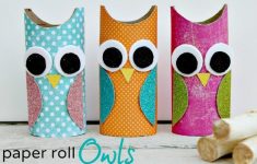 Paper Owl Crafts Toilet Paper Roll Owls paper owl crafts|getfuncraft.com