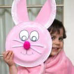 Paper Plate Bunny Craft Easter Bunny Rabbit Craft paper plate bunny craft|getfuncraft.com