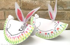 Paper Plate Bunny Craft Easter Paper Plate Craft paper plate bunny craft|getfuncraft.com