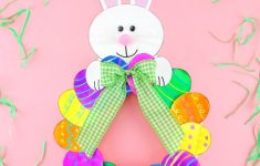 Paper Plate Bunny Craft Paper Plate Easter Egg Wreath 2 paper plate bunny craft|getfuncraft.com