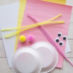 Paper Plate Bunny Craft Supplies For Easter Bunny Craft paper plate bunny craft|getfuncraft.com