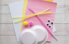 Paper Plate Bunny Craft Supplies For Easter Bunny Craft paper plate bunny craft|getfuncraft.com