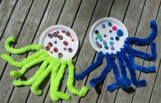 Paper Plate Octopus Craft Paper Plate And Pom Pom Octopus Craft For Kids paper plate octopus craft |getfuncraft.com
