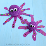 Paper Plate Octopus Craft Styrofoam Octopus Kids Craft paper plate octopus craft |getfuncraft.com