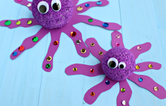 Paper Plate Octopus Craft Styrofoam Octopus Kids Craft paper plate octopus craft |getfuncraft.com