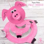 Paper Plate Pig Craft Paper Plate Pig Twirler Square paper plate pig craft|getfuncraft.com
