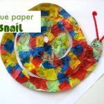 Paper Plate Snail Craft Tissue Paper Snail paper plate snail craft|getfuncraft.com