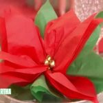 Paper Poinsettia Craft How To Make A Poinsettia Favor Horiz paper poinsettia craft|getfuncraft.com