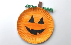 Paper Pumpkin Crafts Easy And Quick Paper Plate Pumpkin paper pumpkin crafts|getfuncraft.com