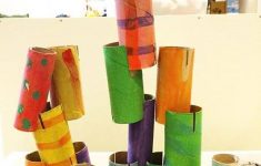 Paper Roll Craft Ideas Toddler Paper Roll Building paper roll craft ideas |getfuncraft.com