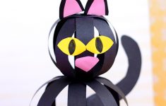 Paper Strips Craft Halloween Cat Craft With Paper Strips paper strips craft|getfuncraft.com