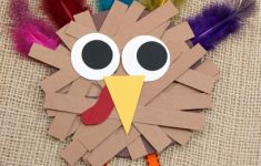Paper Strips Craft Thanksgiving Crafts For Kids Paper Strip Turkey 5 paper strips craft|getfuncraft.com