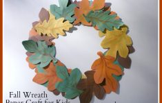 Paper Wreath Craft Fall Wreath Paper Craft For Kids paper wreath craft|getfuncraft.com