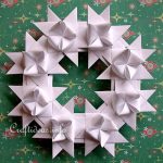 Paper Wreath Craft German Star Wreath In White paper wreath craft|getfuncraft.com