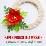 Paper Wreath Craft Paper Poinsetteia Wreath Craft 2 2 paper wreath craft|getfuncraft.com