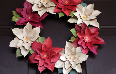 Paper Wreath Craft Paperpoinsettawreathdiy paper wreath craft|getfuncraft.com