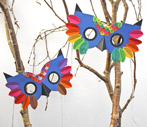 Papercraft Flowers For Kids  Halloween Owl Mask For Kids Free Papercraft Download