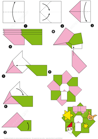 Papercraft Tutorial Origami Christmas Wreath Tutorial Free Printable