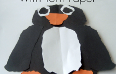 Penguin Paper Crafts Penguin Craft With Torn Paper Title penguin paper crafts|getfuncraft.com