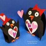 Penguin Paper Crafts Penguin Hearts 600x590 penguin paper crafts|getfuncraft.com