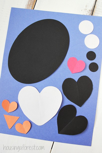 Penguin Paper Crafts Valentines Craft Heart Penguin Craft For Kids penguin paper crafts|getfuncraft.com