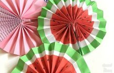 Pretty Craft Paper Diy Paper Fan Melon Fans Red Ted Art