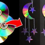 Reuse an Old CD into CD DIY Crafts Diy Waste Cd Crafts Moon And Star Waste Cd C D Wall Hanging Easy