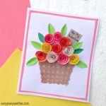 Rolled Paper Craft Flower Basket Paper Craft For Kids rolled paper craft|getfuncraft.com