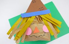 Scarecrow Paper Craft Paper Bag Scarecrow Craft The Crafting Chicks