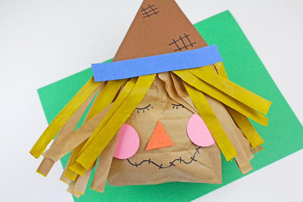 Scarecrow Paper Craft Paper Bag Scarecrow Craft The Crafting Chicks