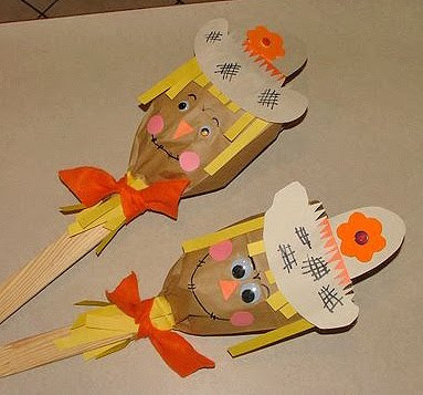 Scarecrow Paper Craft Paper Bag Scarecrow Fun Scarecrow Craft For Kids This Fall