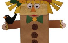 Scarecrow Paper Craft Paper Bag Scarecrow Puppet