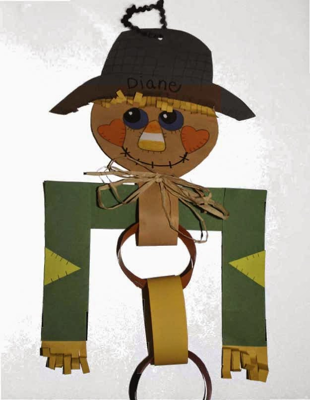 Scarecrow Paper Craft Scarecrow Paper Chain Craft Classroom Freebies