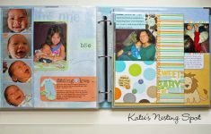Scrapbook Baby Book Ideas for Baby’s First Year Katies Nesting Spot Ba Boy Scrapbook Pages Mixing Page Sizes