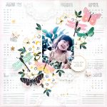 Scrapbook Calendar Ideas with Digital Methods Cute Scrapbook Page With Butterflies Flowers Maggie Holmes Design
