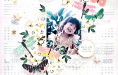 Scrapbook Calendar Ideas with Digital Methods Cute Scrapbook Page With Butterflies Flowers Maggie Holmes Design