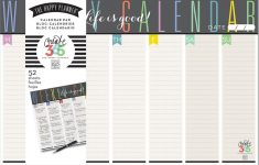 Scrapbook Calendar Ideas with Digital Methods Me And My Big Ideas Create 365 Life Is Good Weekly Calendar Pad