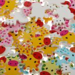 Scrapbook Embellishment DIY with Materials around You 100 Pieces Giraffe Shape 2 Holes Wood Buttons Sewing Scrapbooking