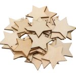 Scrapbook Embellishment DIY with Materials around You 25pcs Wooden Star Shapes Buttons Embellishments For Diy Scrapbooking
