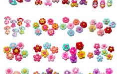 Scrapbook Embellishment DIY with Materials around You 50pcs Mixed Resin Cats Flower Decoration Crafts Beads