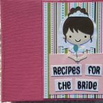 Scrapbook Recipe Book Ideas and Tips 6x6 Bridal Shower Recipe Book Scrapbook Album