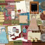 Scrapbook Recipe Book Ideas and Tips Grandmas Kitchen Recipe Digital Scrapbooking Kit Add On Rlr Creations