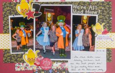 Scrapbooking Layouts Halloween for Kids and Adults Mad Hatter And Alice Layout Scrapbook With Lynda