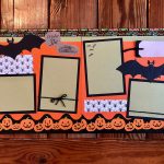 Scrapbooking Layouts Halloween for Kids and Adults Premade Halloween Scrapbook Layout Two Page Layout Halloween Scrapbooking Halloween Scrapbook Pages Halloween Decor 12 X 12 Pages