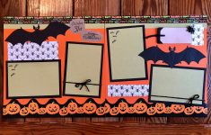 Scrapbooking Layouts Halloween for Kids and Adults Premade Halloween Scrapbook Layout Two Page Layout Halloween Scrapbooking Halloween Scrapbook Pages Halloween Decor 12 X 12 Pages
