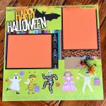 Scrapbooking Layouts Halloween for Kids and Adults Premade Halloween Scrapbooking Layout Halloween Scrapbook Page Premade 12 X 12 Halloween Page Halloween Diecuts Vintage Halloween