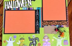 Scrapbooking Layouts Halloween for Kids and Adults Premade Halloween Scrapbooking Layout Halloween Scrapbook Page Premade 12 X 12 Halloween Page Halloween Diecuts Vintage Halloween