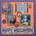 Scrapbooking Layouts Halloween for Kids and Adults Sew Scrappy Day Simple Halloween Scrapbook Layout Landons First